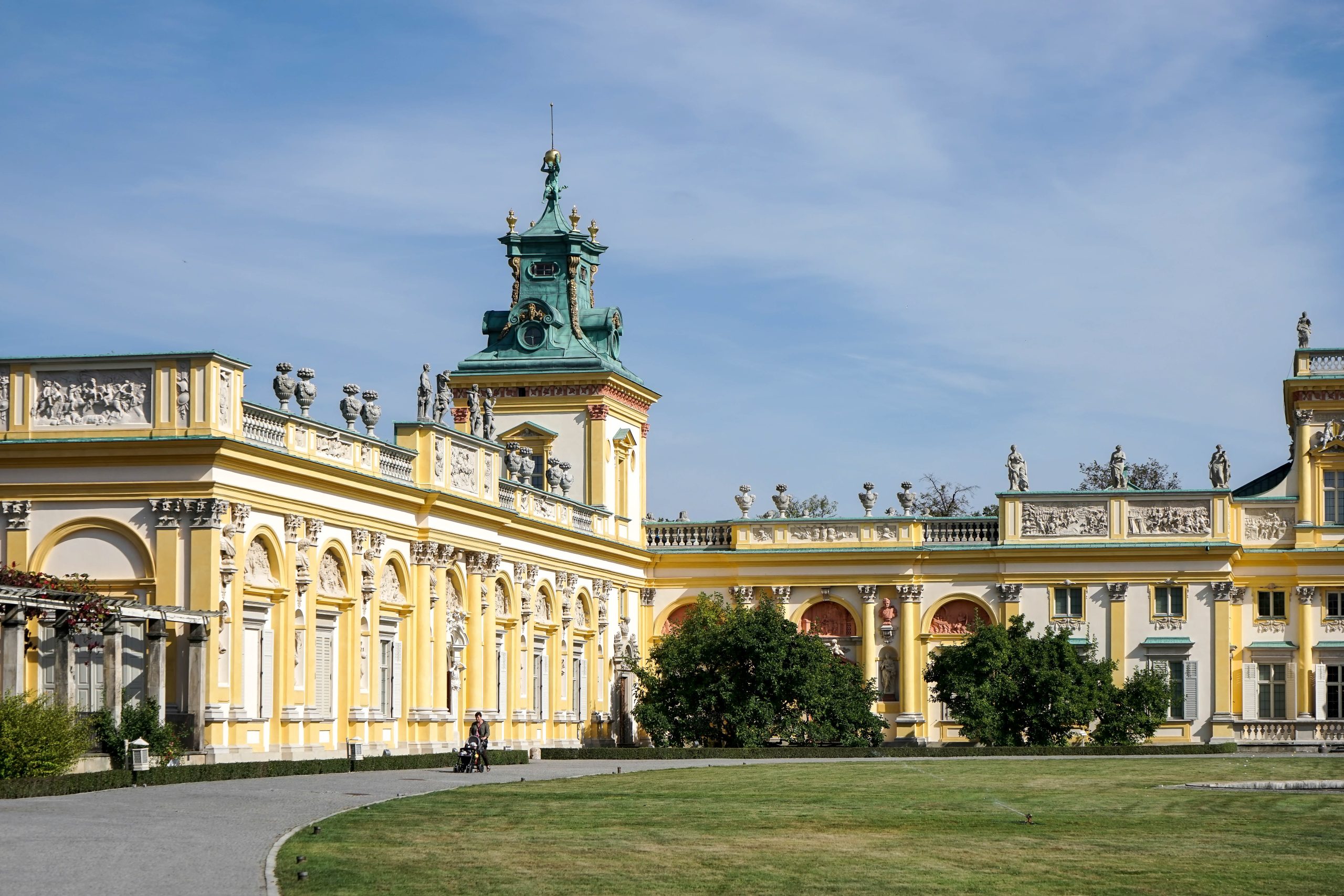 Approach to Wilanow Palace in Warsaw